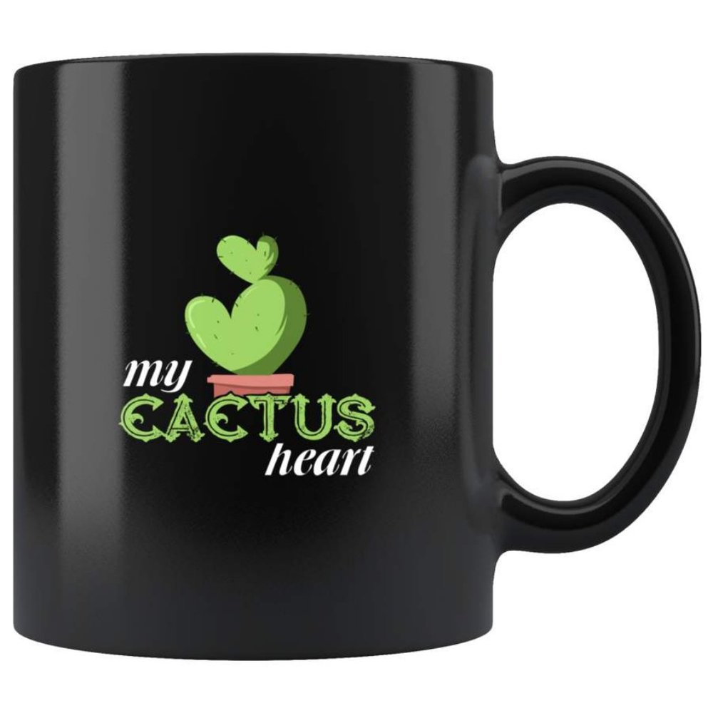 My Cactus Heart Cute Funny Love Cactus Coffee Mug 11oz